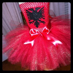 Albanian flag tutu dress